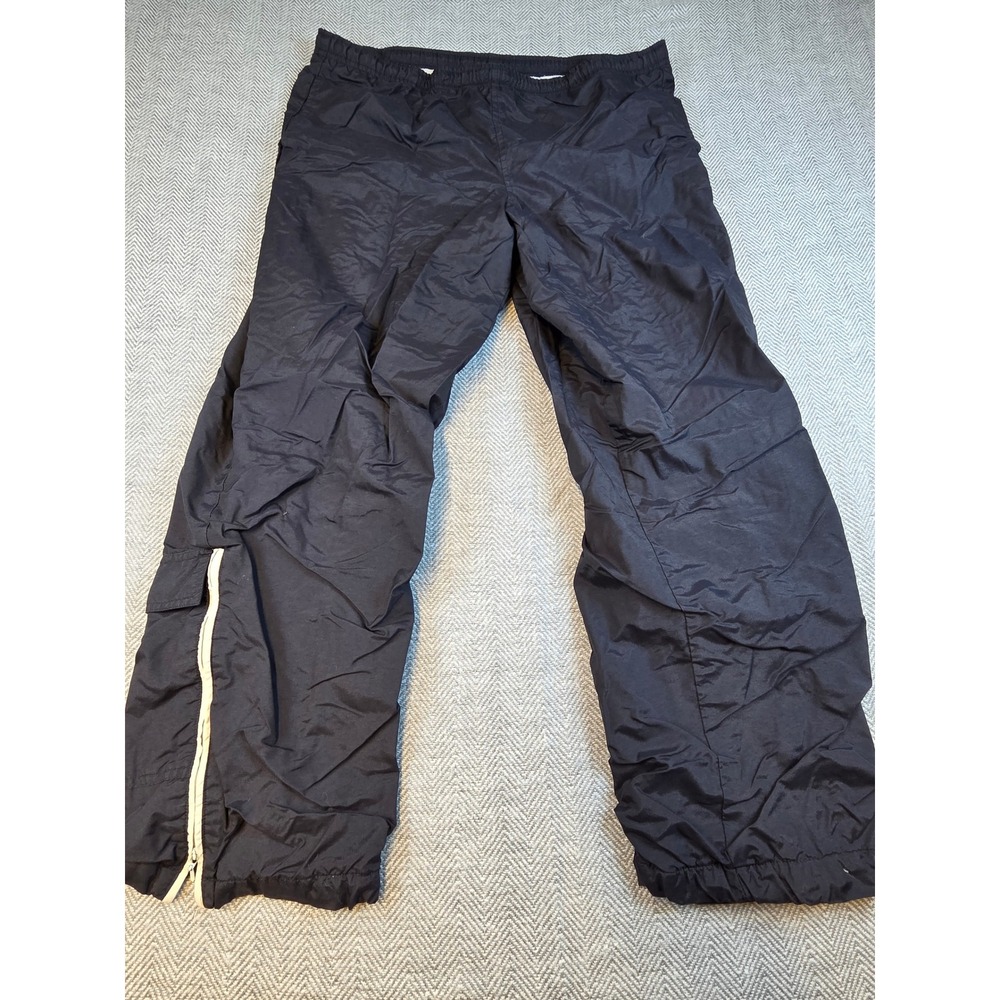 Nike Boys Black Nylon Track Pants Cargo Pocket XL 18-20 Windbreaker Joggers